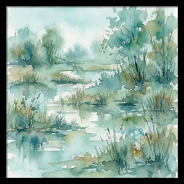 Wetland Serenity In Watercolor