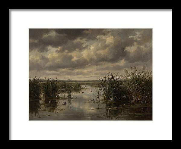 Wetlands Under Dramatic Skies