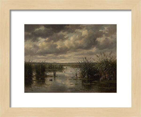 Wetlands Under Dramatic Skies