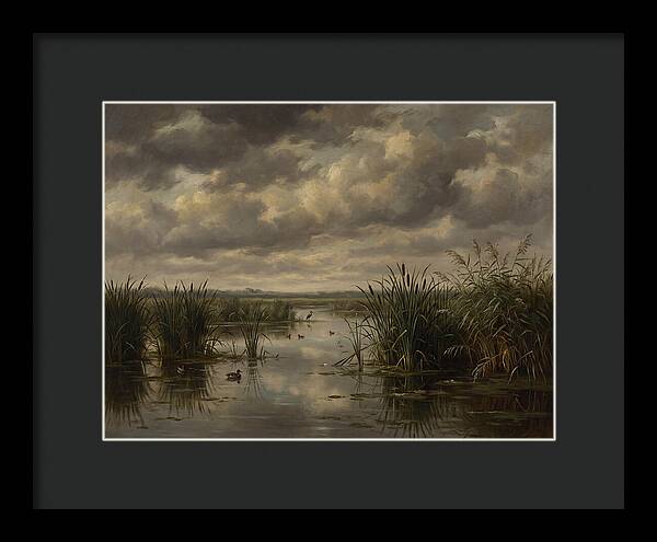 Wetlands Under Dramatic Skies