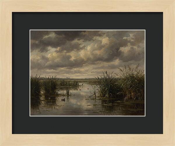 Wetlands Under Dramatic Skies