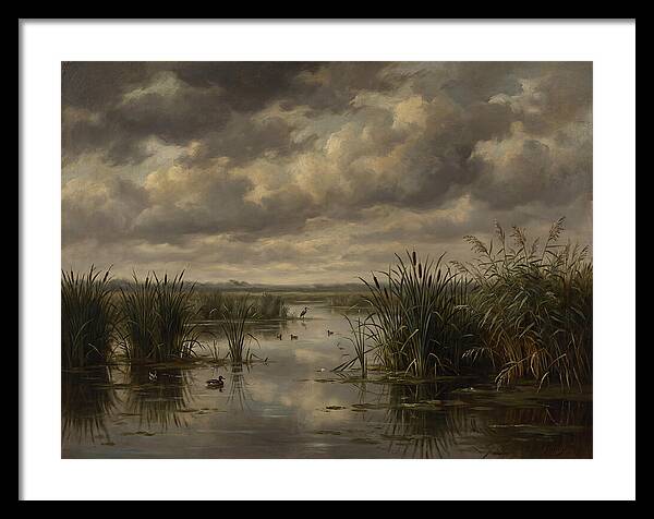 Wetlands Under Dramatic Skies