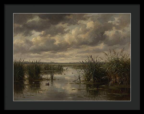 Wetlands Under Dramatic Skies