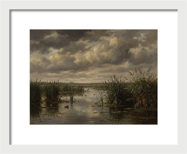 Wetlands Under Dramatic Skies