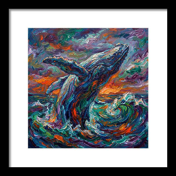 Whale Breaching In Color