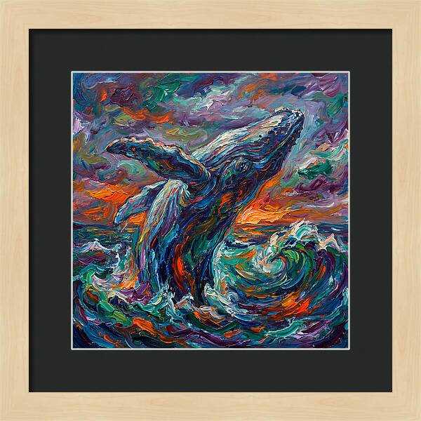 Whale Breaching In Color