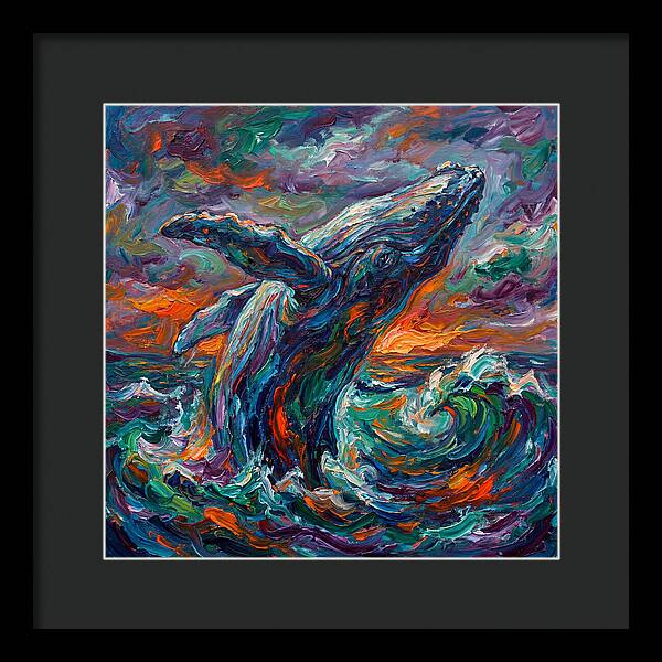 Whale Breaching In Color
