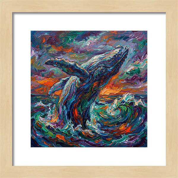 Whale Breaching In Color