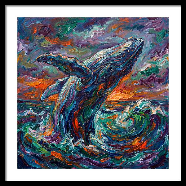 Whale Breaching In Color
