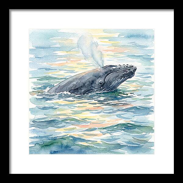 Whale Breaching In Tranquil Waters