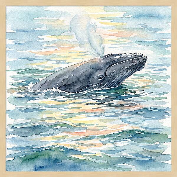 Whale Breaching In Tranquil Waters