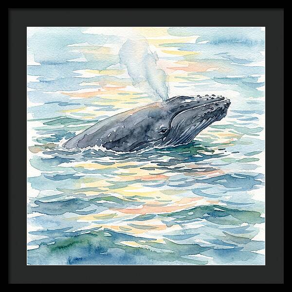 Whale Breaching In Tranquil Waters