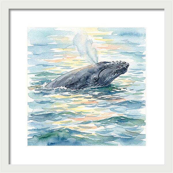 Whale Breaching In Tranquil Waters
