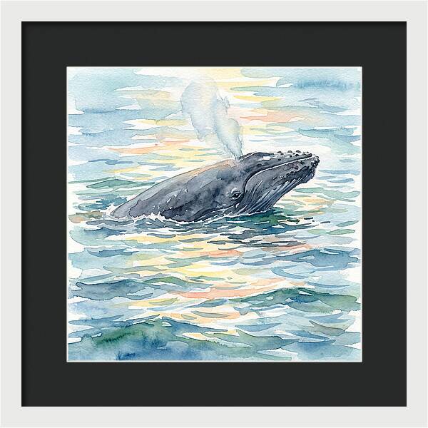 Whale Breaching In Tranquil Waters