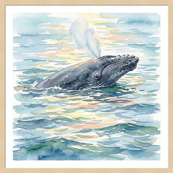 Whale Breaching In Tranquil Waters