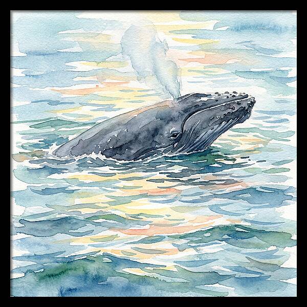 Whale Breaching In Tranquil Waters
