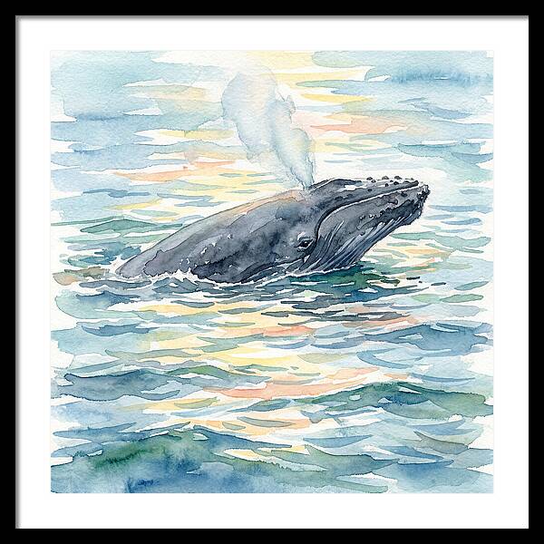 Whale Breaching In Tranquil Waters