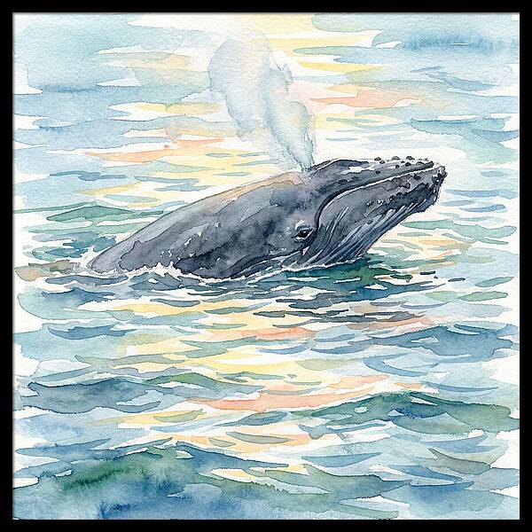 Whale Breaching In Tranquil Waters