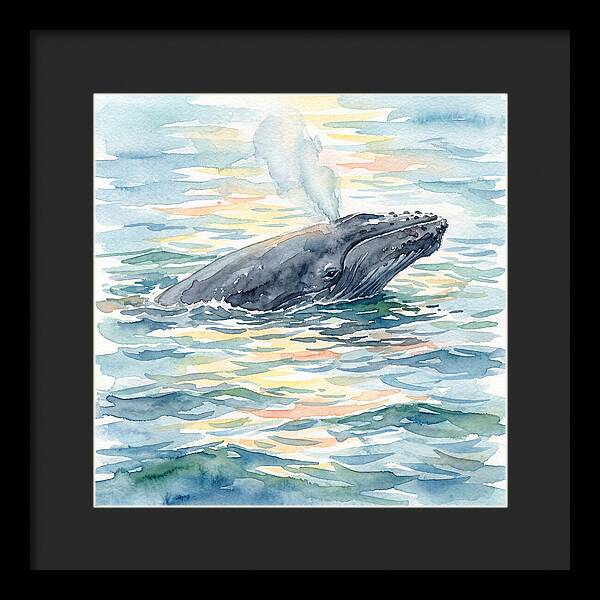 Whale Breaching In Tranquil Waters