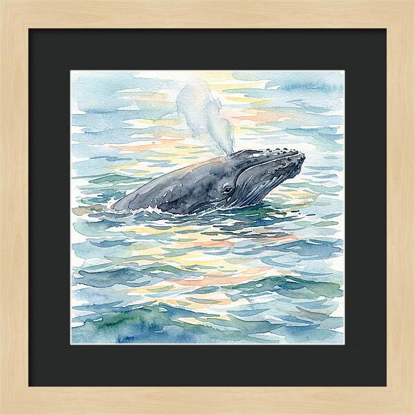 Whale Breaching In Tranquil Waters