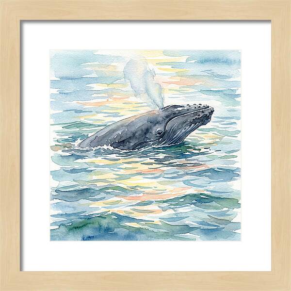 Whale Breaching In Tranquil Waters