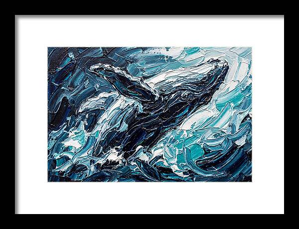 Whale Emerging From Waves