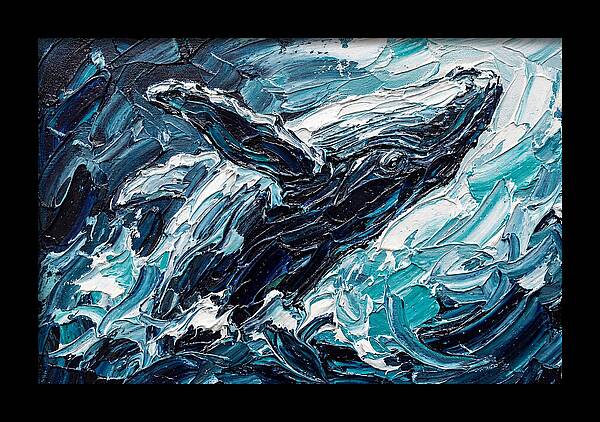 Whale Emerging From Waves