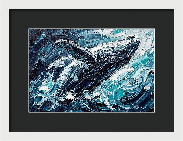 Whale Emerging From Waves