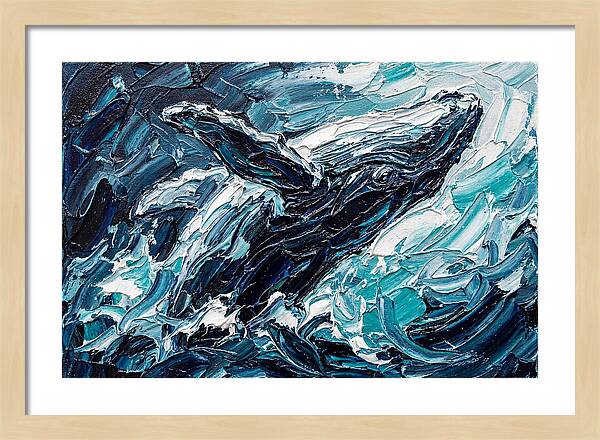 Whale Emerging From Waves