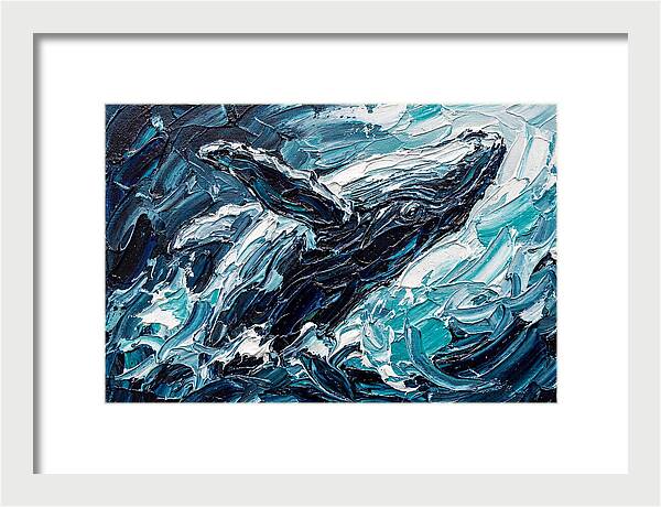 Whale Emerging From Waves