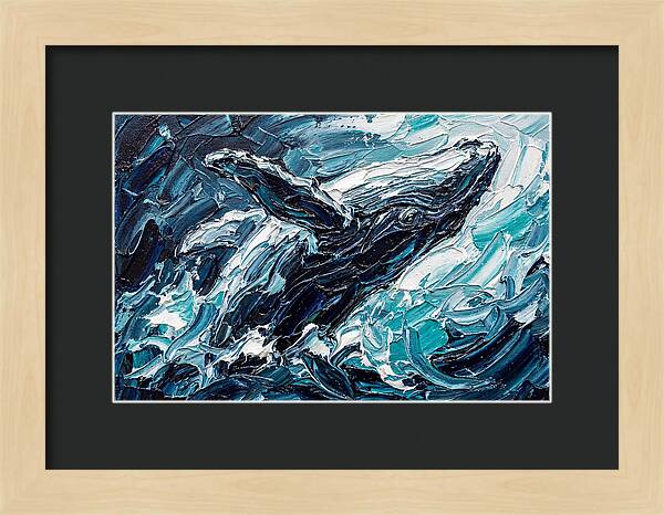 Whale Emerging From Waves