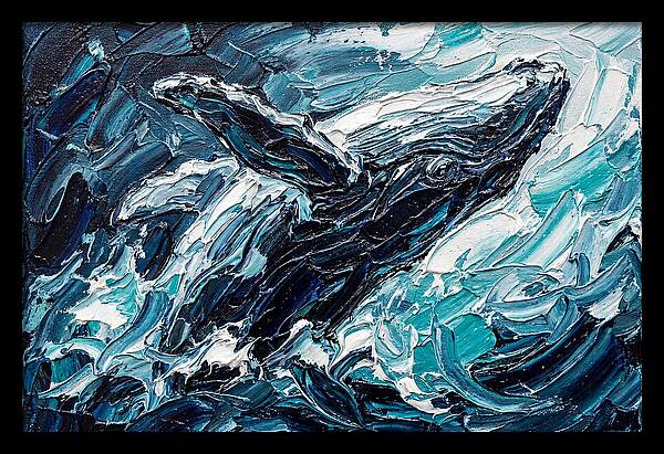 Whale Emerging From Waves
