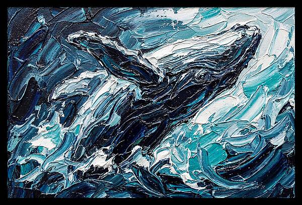Whale Emerging From Waves