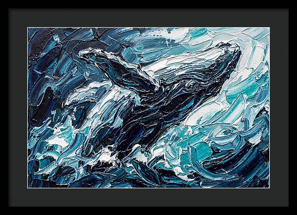 Whale Emerging From Waves
