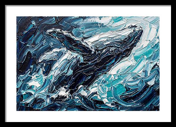 Whale Emerging From Waves