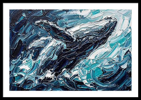 Whale Emerging From Waves