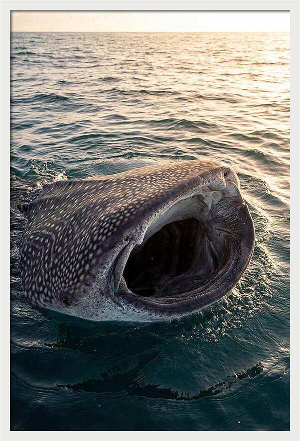 Whale Shark Feeding At Sunset
