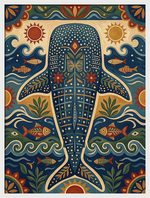 Whale Shark Folk Art