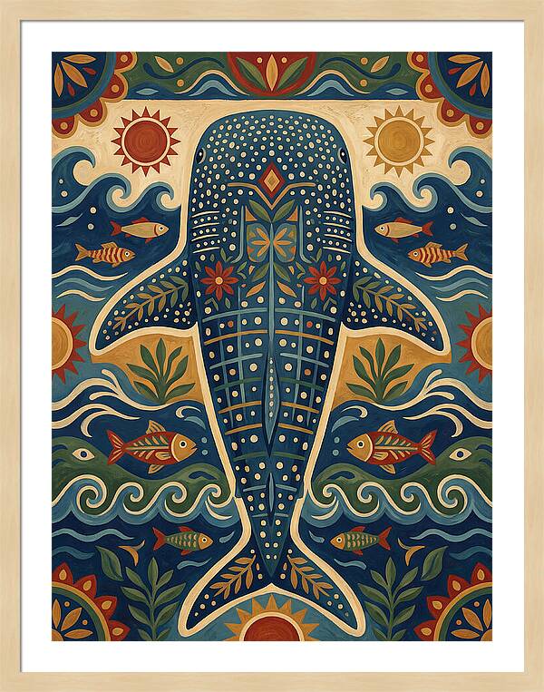 Whale Shark Folk Art
