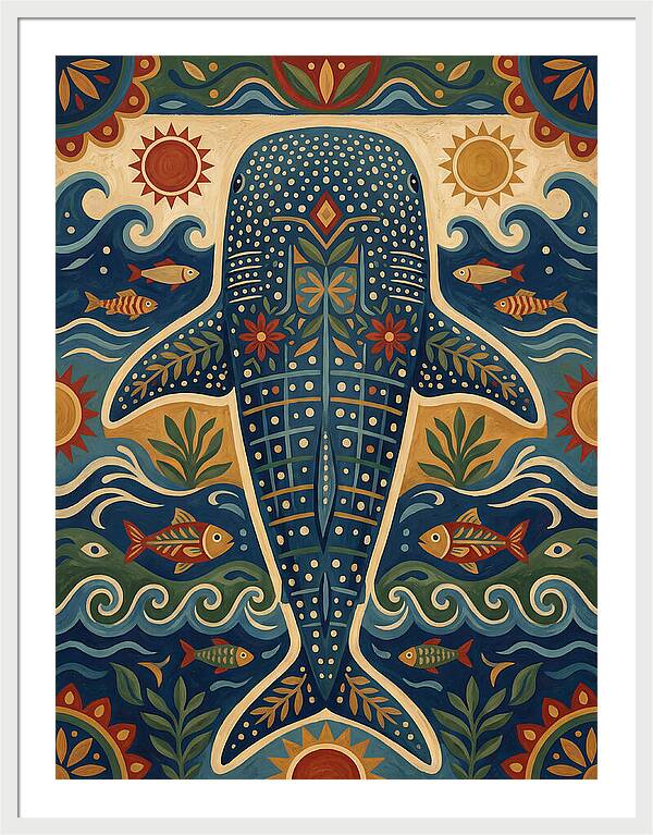 Whale Shark Folk Art