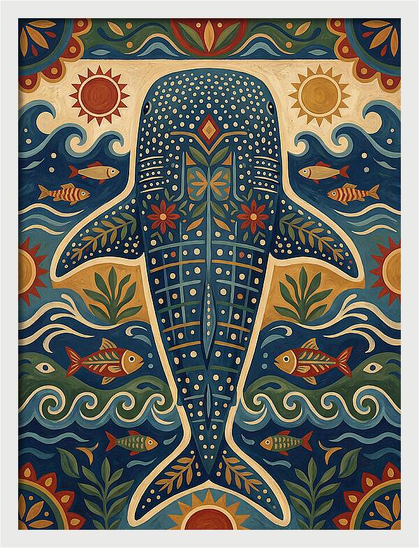 Whale Shark Folk Art