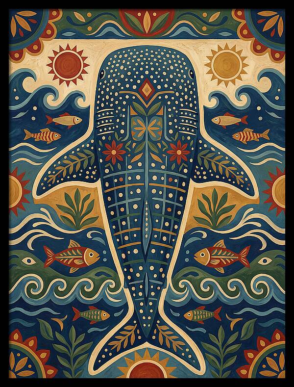 Whale Shark Folk Art