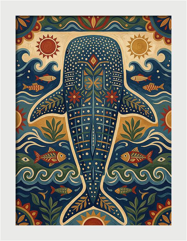 Whale Shark Folk Art