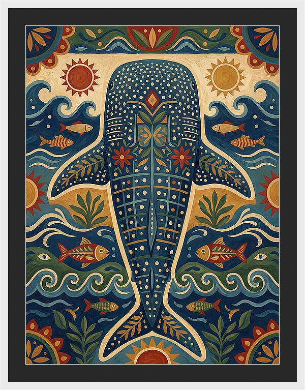 Whale Shark Folk Art
