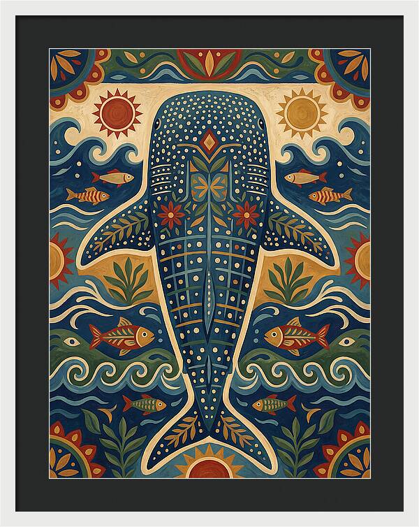 Whale Shark Folk Art