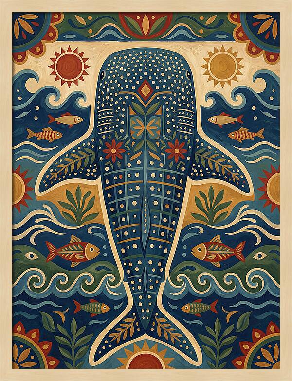 Whale Shark Folk Art