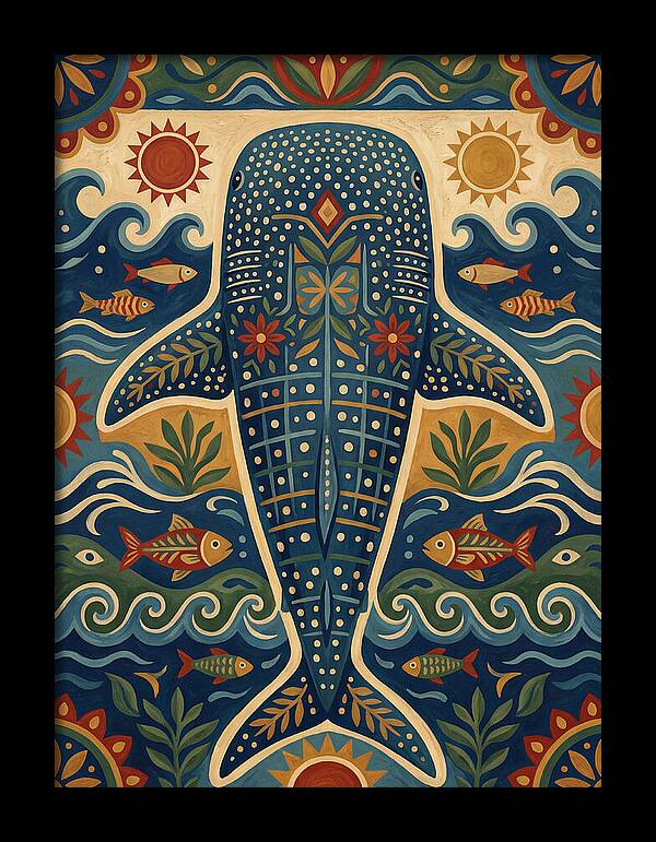 Whale Shark Folk Art