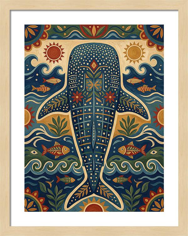 Whale Shark Folk Art