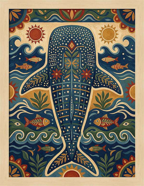 Whale Shark Folk Art