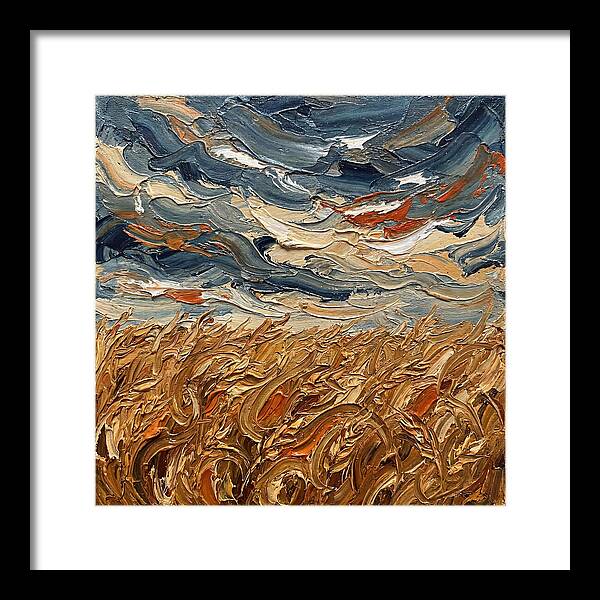 Wheat Field Under Dramatic Skies